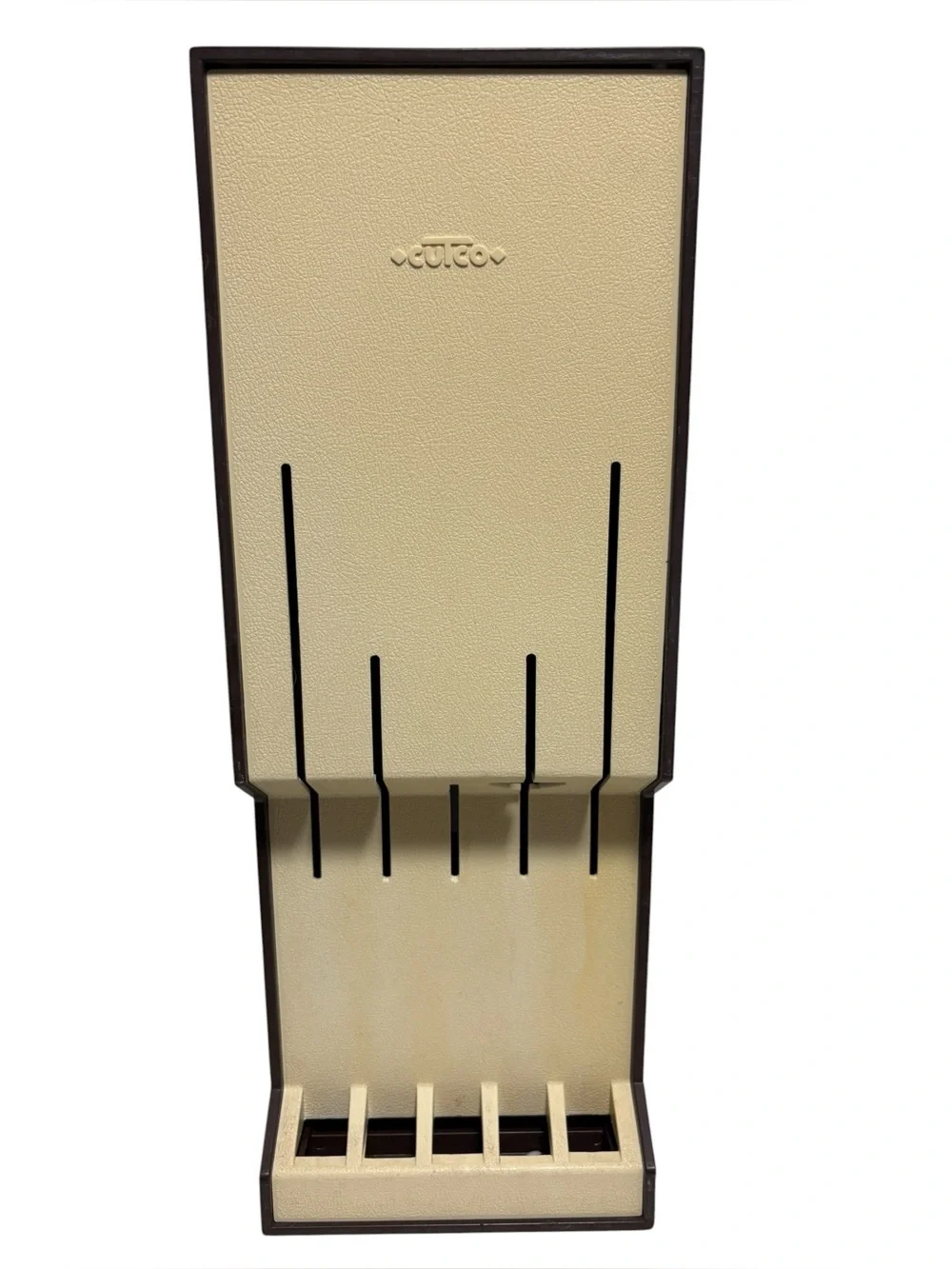 Cutco Plastic Wall Rack Hanging Knife Storage Holder #1742 USA Cream Brown